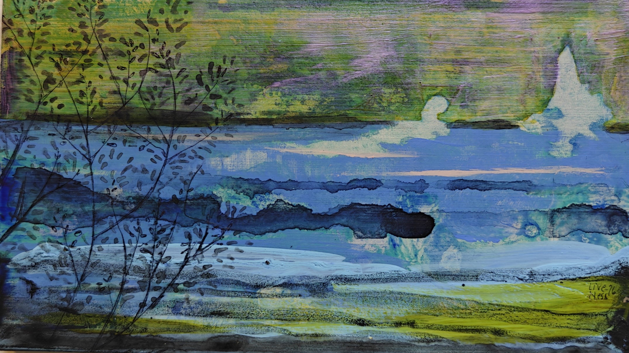 Duve, akryl-maleri, Live Ness ART