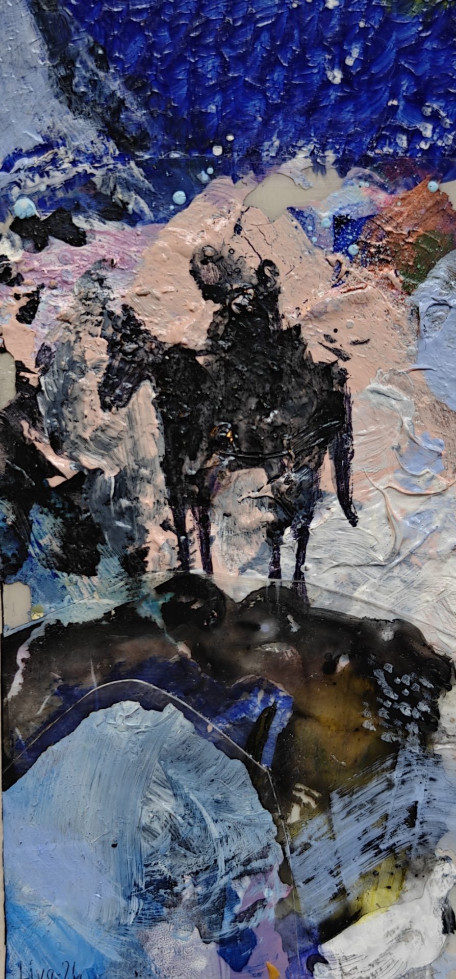 Ridder, akryl-maleri, Live Ness ART